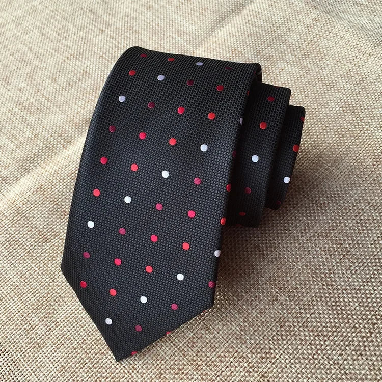 Mans 6cm Skinny Ties Striped Plaid Neckties Fashion Tie Jacquard Classics Business Mens Wedding Party Dress Woven Slim Tie