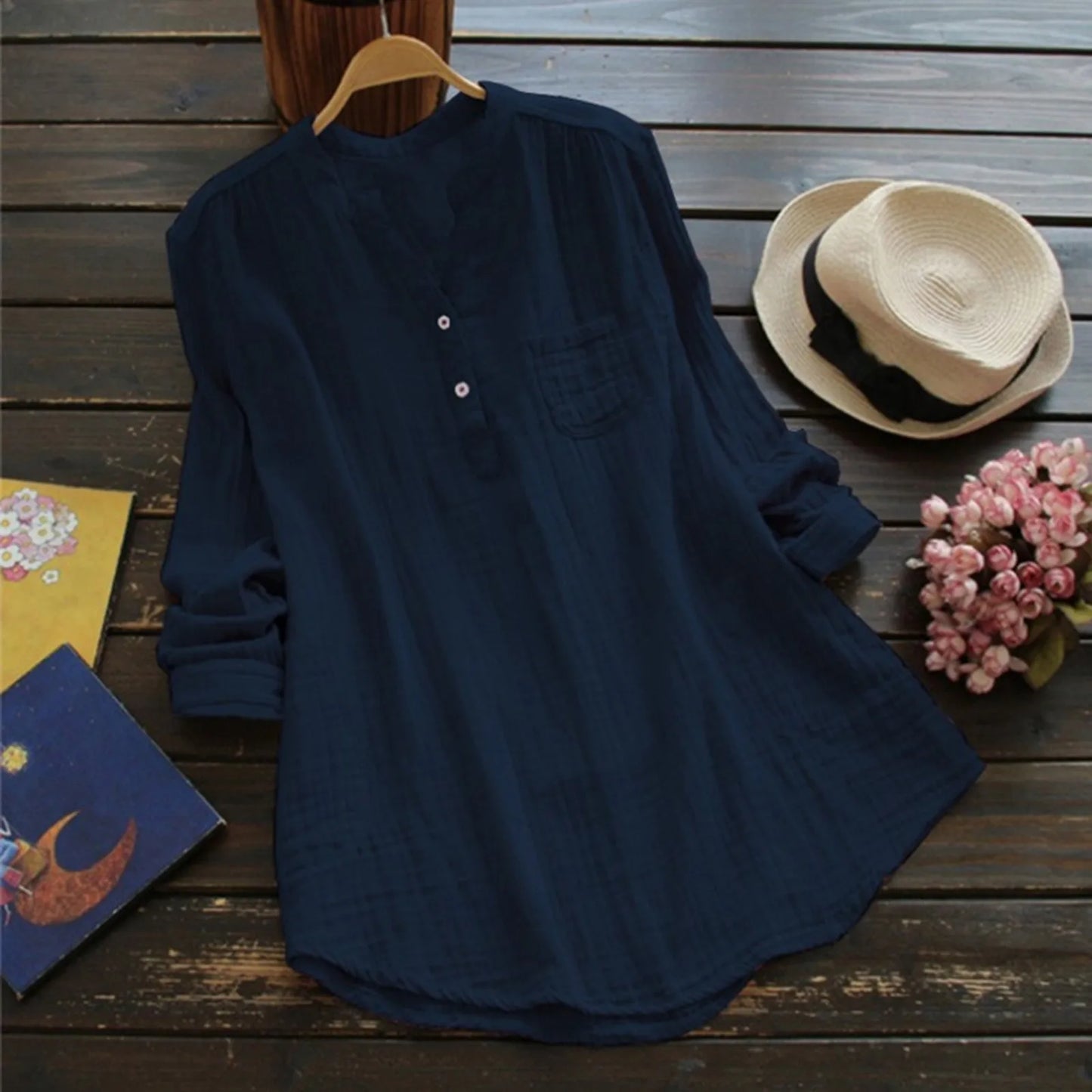 Plus Size 5XL Vintage Cotton Linen Shirts Blouses Autumn Casual Loose White Shirt Long Sleeved Oversize Women Shirts And Blouses