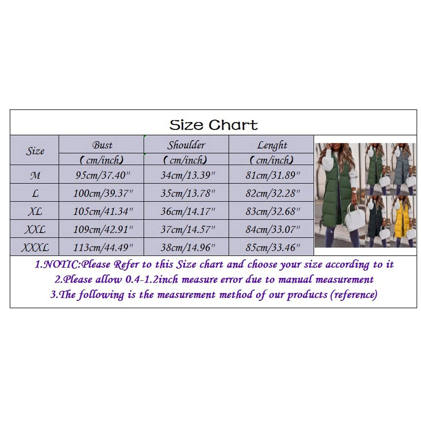 Women's Sleeveless Vest Long Down Cotton Jacket Solid Padded Vests Loose Females Fashion Casual Winter Coat L5