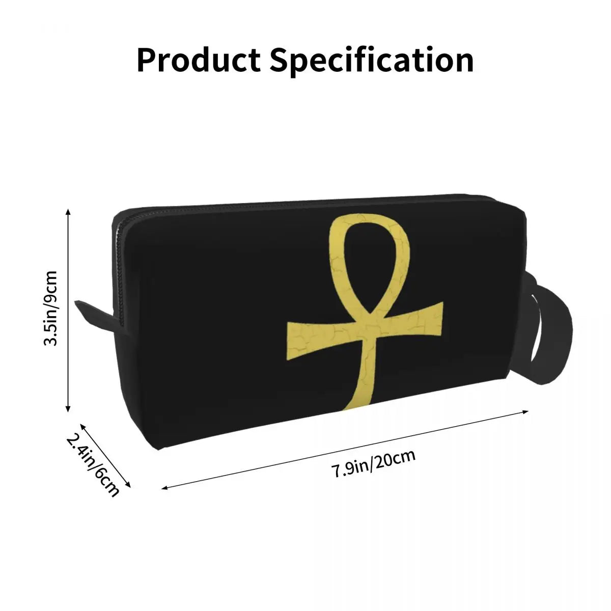 Ancient Egyptian Symbol Ankh Key Of Live Cosmetic Bag Women Makeup Bags Travel Waterproof Toiletry Bag Organizer Merch