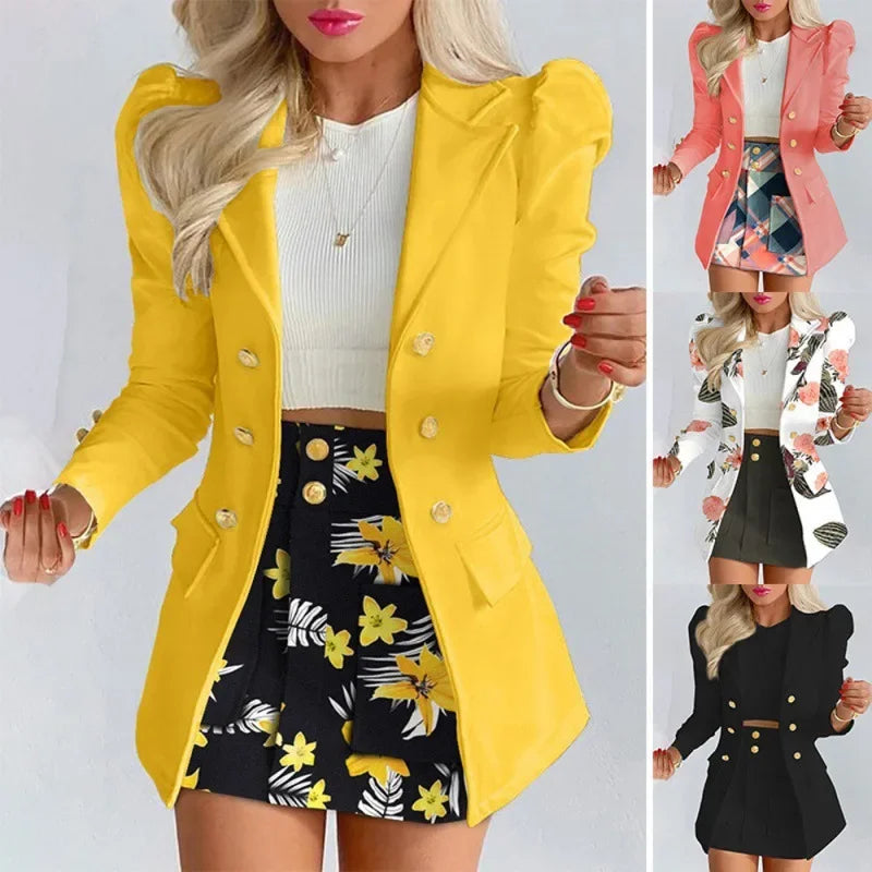 Spring Autumn New Women's Fashion Mini Dress Set Plaid Printing Elegant Casual 2-piece Suit Fresh Style Clothing