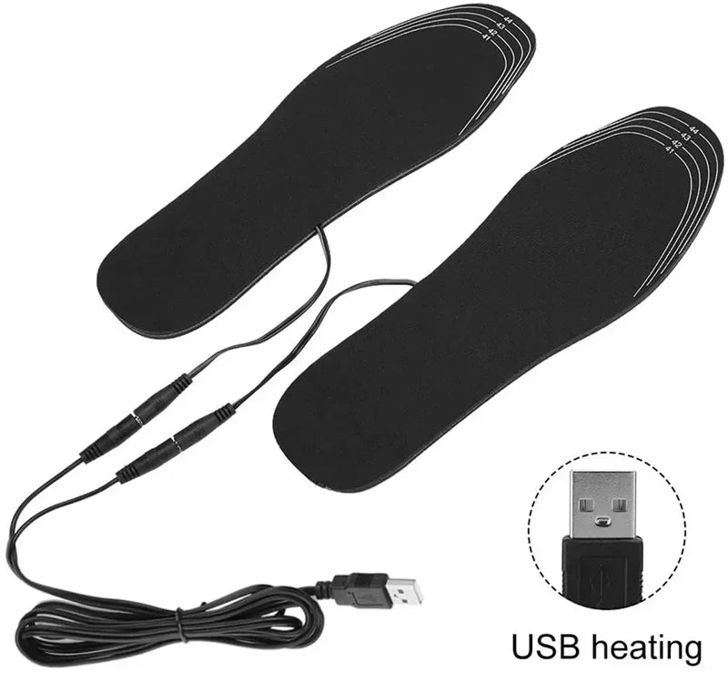 1Pair USB Heating Shoes Insole Quality Winter Warm Insoles for Feet Men Women Electrically Heated Shoe Sole Non Slip Shoe Pads