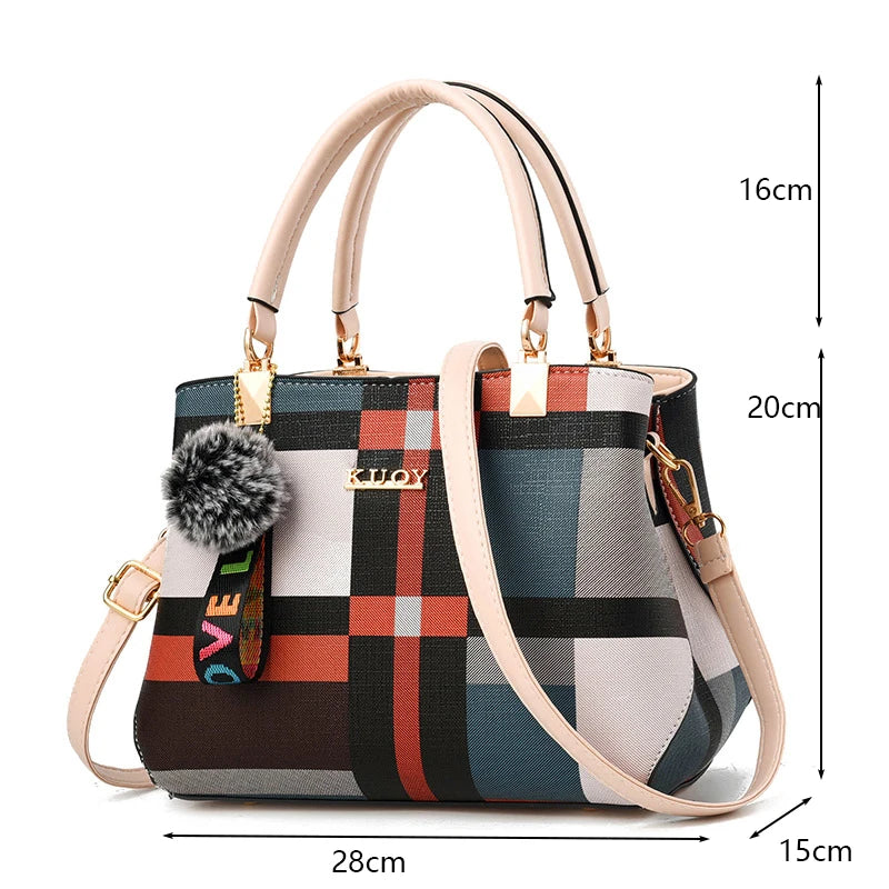 Luxury Designer PU Leather Casual Crossbody Bag for Women Ladies Large Capacity Travel Shoulder Handbag