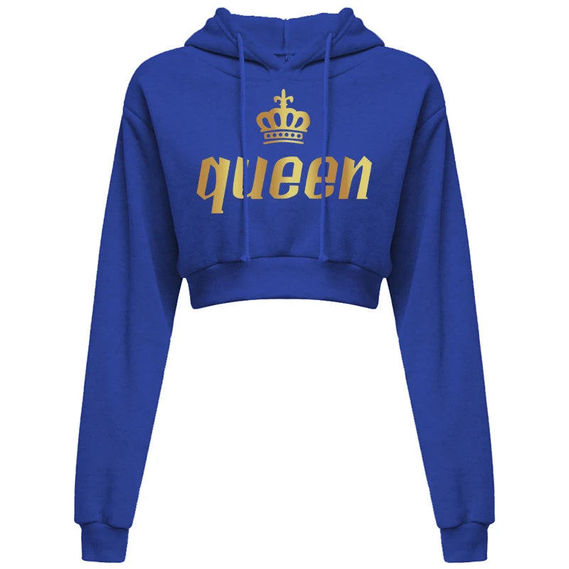 Spring Womens Fashion Hoodie Long Sleeve Casual Sweatshirt Crop Top Hoodie