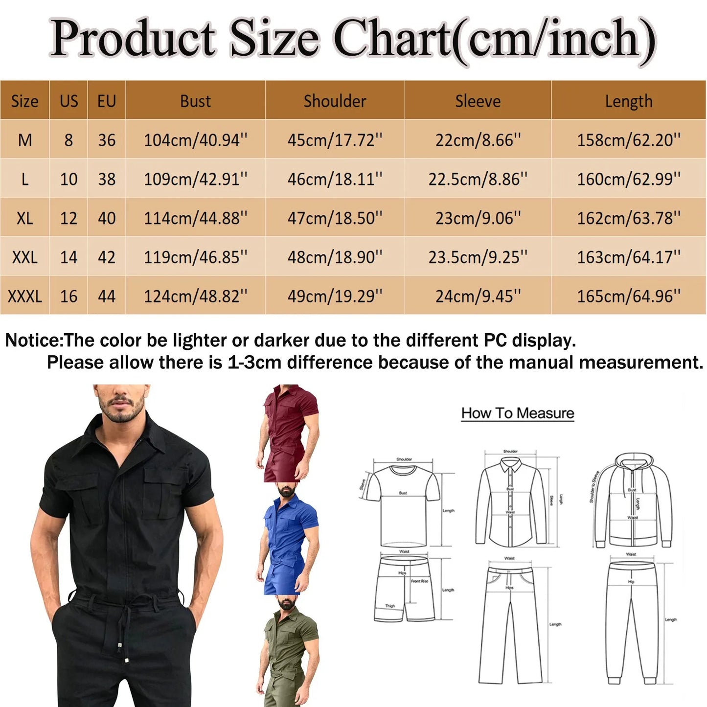 2024 New Men's Fashion Jumpsuit Solid Color Belted Cargo Pants for Leisure Fitting Clothing