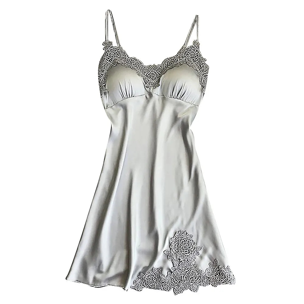 Sexy Lingerie Push up Underwear Lace Dress Robe Women Sleepwear Nightwear Pad Lingerie Sexy Garter Slip L