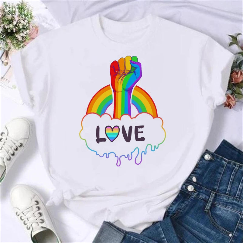 Summer New Fashion Graphic Print Lgbt T Shirts Women Funny Tshirts Casual Short Sleeves Tops Tees Female Unsiex Clothes