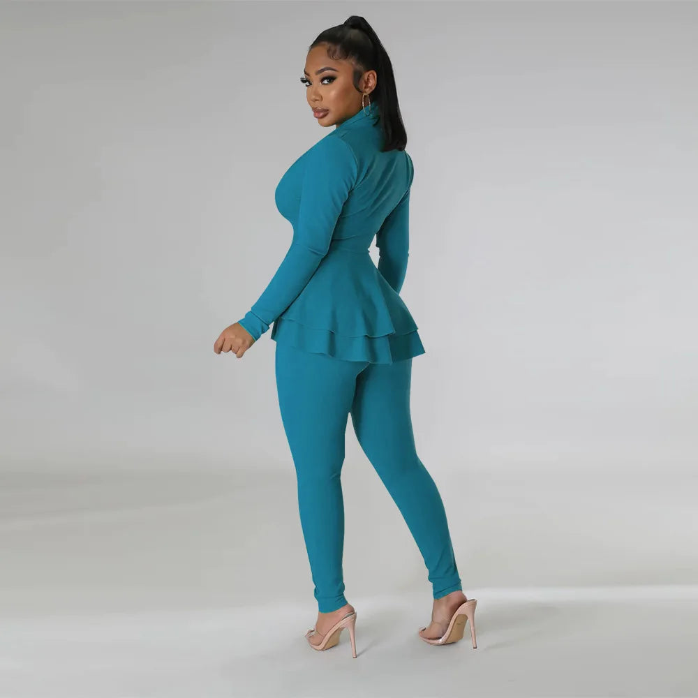 Pants sets suits for women office outfits women suits lady set pants long sleeve two piece outfit clothes for woman