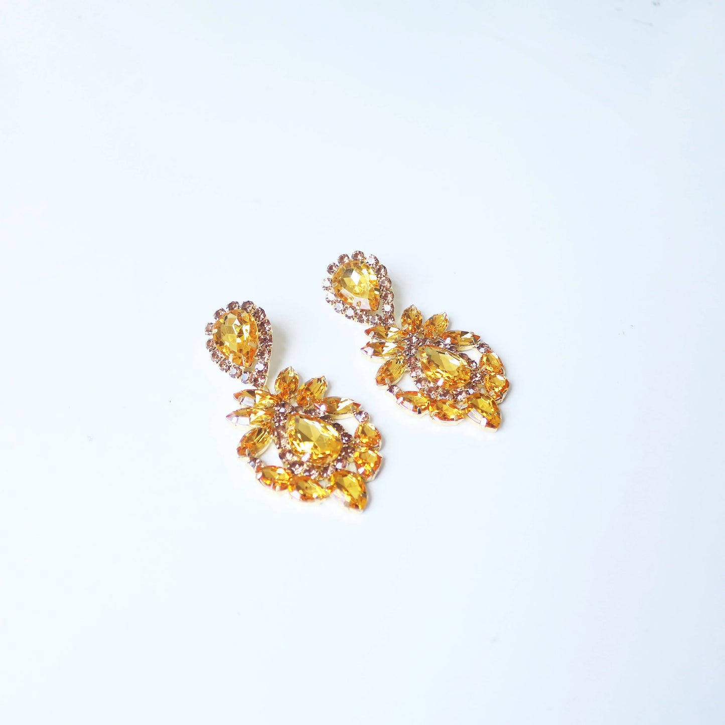 Luxury Sparkling Crystal Zircon Necklace Set Wedding Banquet Dress Necklace Earrings Jewelry Fashion Women's Jewelry Accessories