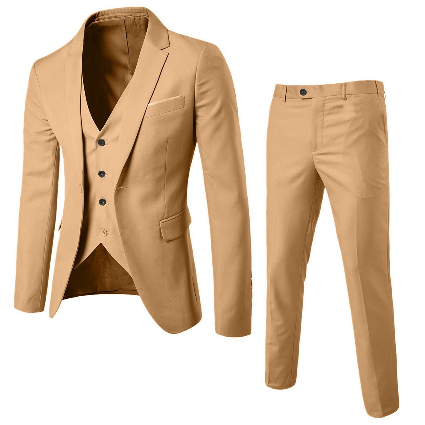 Men Blazers Sets Elegant Luxury Business Wedding Party Formal 3 Suits Full Business Vest 2023 Slim Fit Jacket Trousers