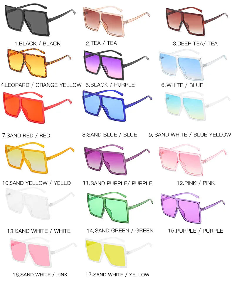 Brand Designer Oversized Square Sunglasses For Women Men 2024 Big UV400 Sun Glasses Womens Sunglasses