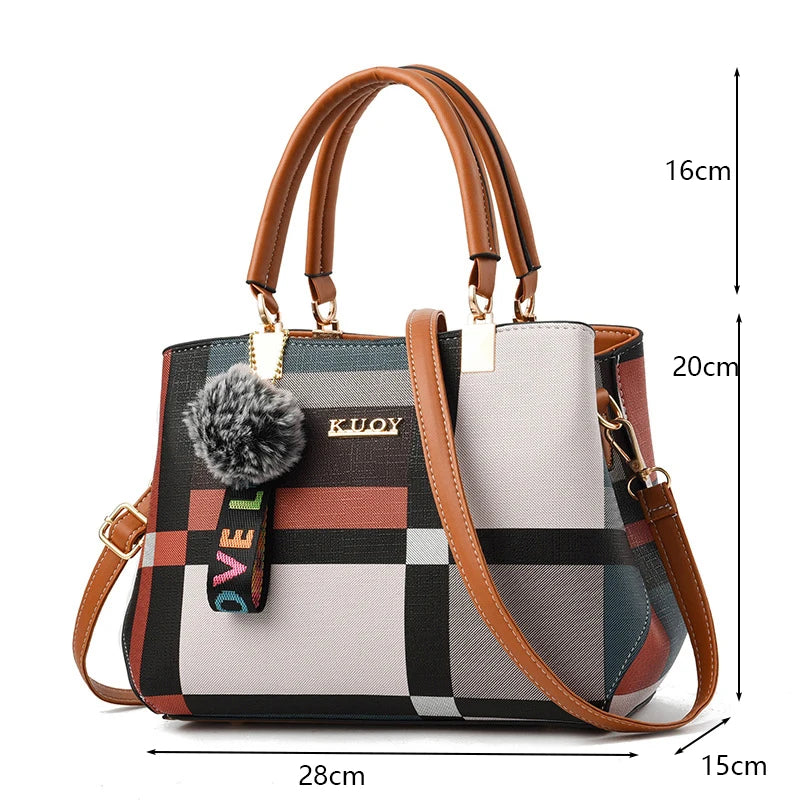 Luxury Designer PU Leather Casual Crossbody Bag for Women Ladies Large Capacity Travel Shoulder Handbag