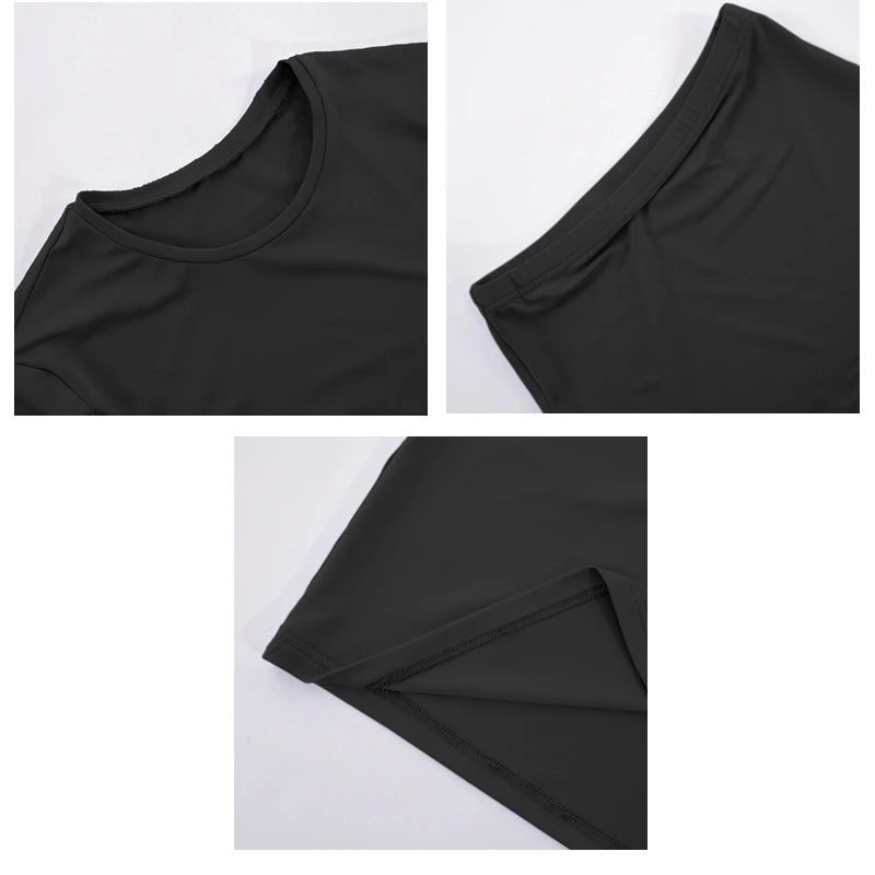 Women's 2PCS Dress Set Long Sleeve Crop Top And Mid-Calf Skirt Slim Fit Office Lady Fashion Spring/Autumn Suit Polyester Knitted