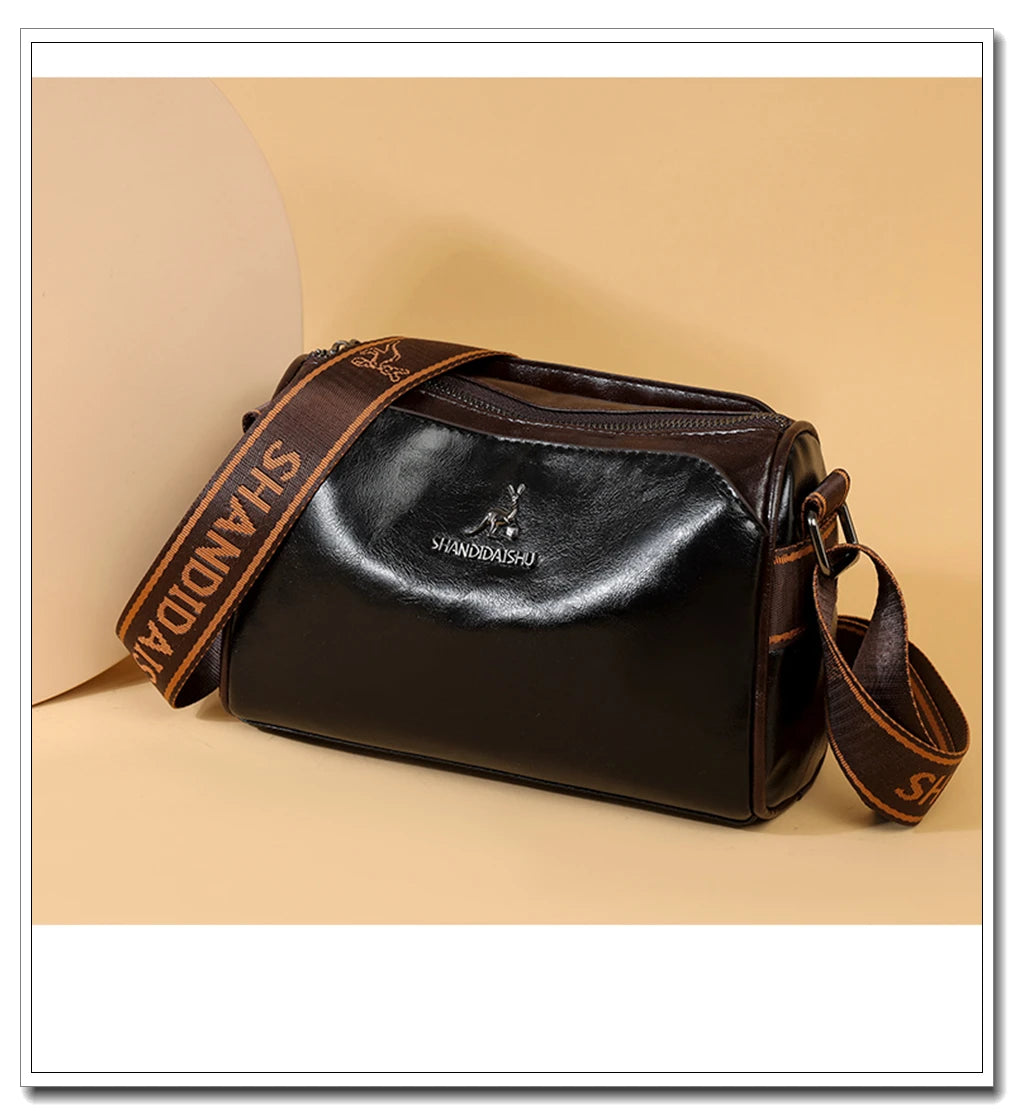 New Fashion Women's Genuine Leather Shoulder Bag Luxury Designer Handbag Brand Crossbody Bolsas For Girl Bags Messenger Bags Sac