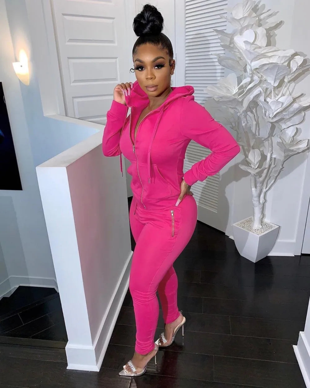 2 piece set women outfits tracksuit long sleeve sweatshirt pants two piece set fall clothes for women hooded outfits wholesale