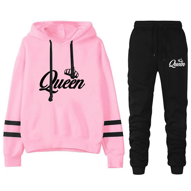 Hot Sales Women's Sweatshirts Casual Tracksuit Hoodies 2024 Fashion Printing Outdoors Daily Stripe Pullovers Jogging Sweat Pants