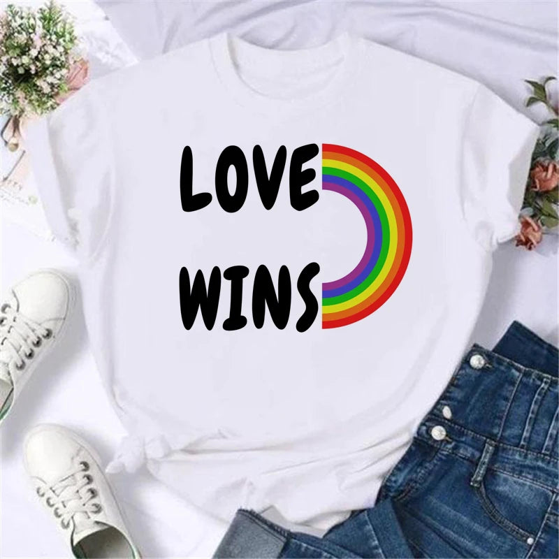 Summer New Fashion Graphic Print Lgbt T Shirts Women Funny Tshirts Casual Short Sleeves Tops Tees Female Unsiex Clothes