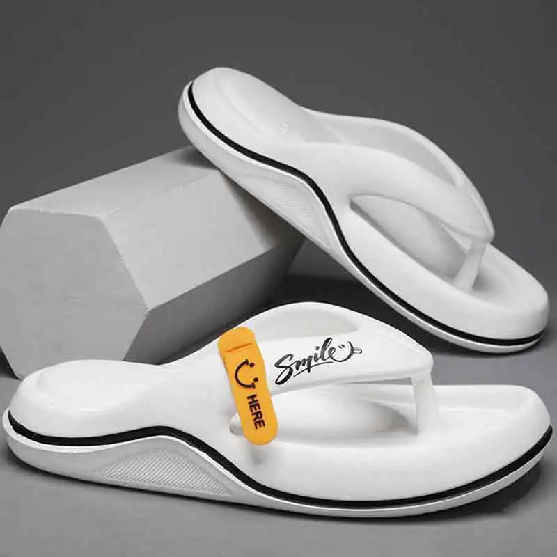 Korean Style Men's Casual Flip Flops Summer Fashion Outdoor Beach Sandals Trendy Slip-On Slippers for Adult Unisex