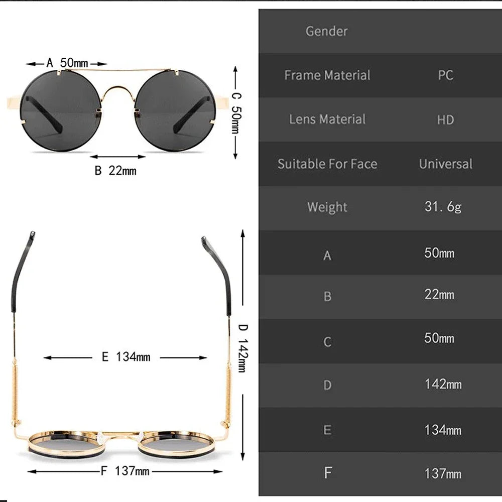 Luxury Brand Designer Sunglasses for Men and Women Classic Retro Round Metal Frame UV400 Sunglasses
