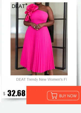 DEAT Fashion New Women's Bows Sleeveless Evening Party Dress Spring Trendy Off-shoulder Wrap Hip Dresses Female