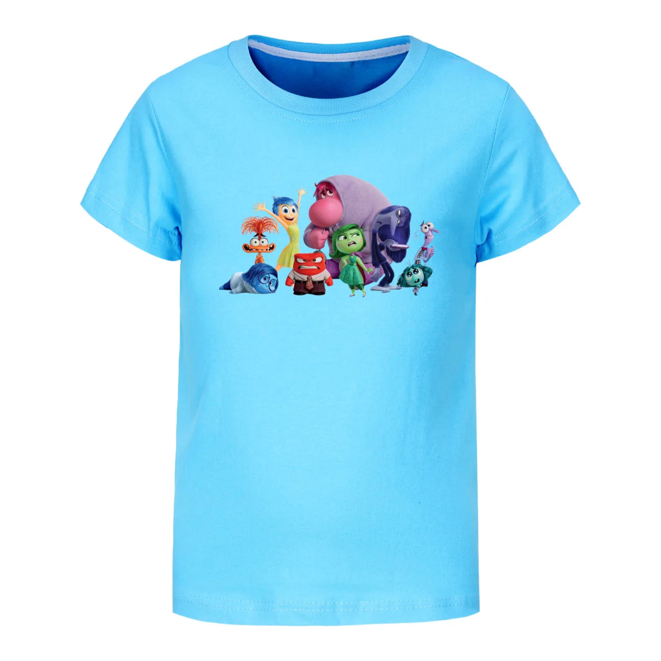 Summer Children's T-Shirt Inside Out 2 Game Theme Short Sleeve Kids Clothing for Boys and Girls Joy and Sadness Design