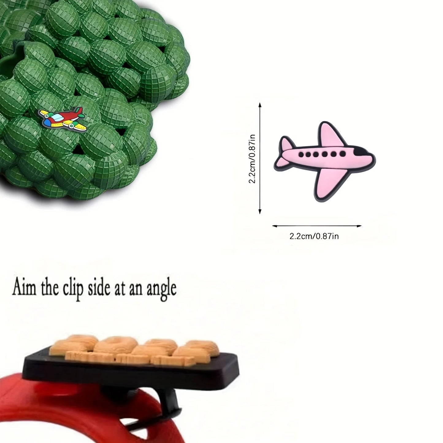 16pcs Crocs Charms Airplane Designs Replacement Ornaments Fun Foam Slipper Accessories for Clog Shoes