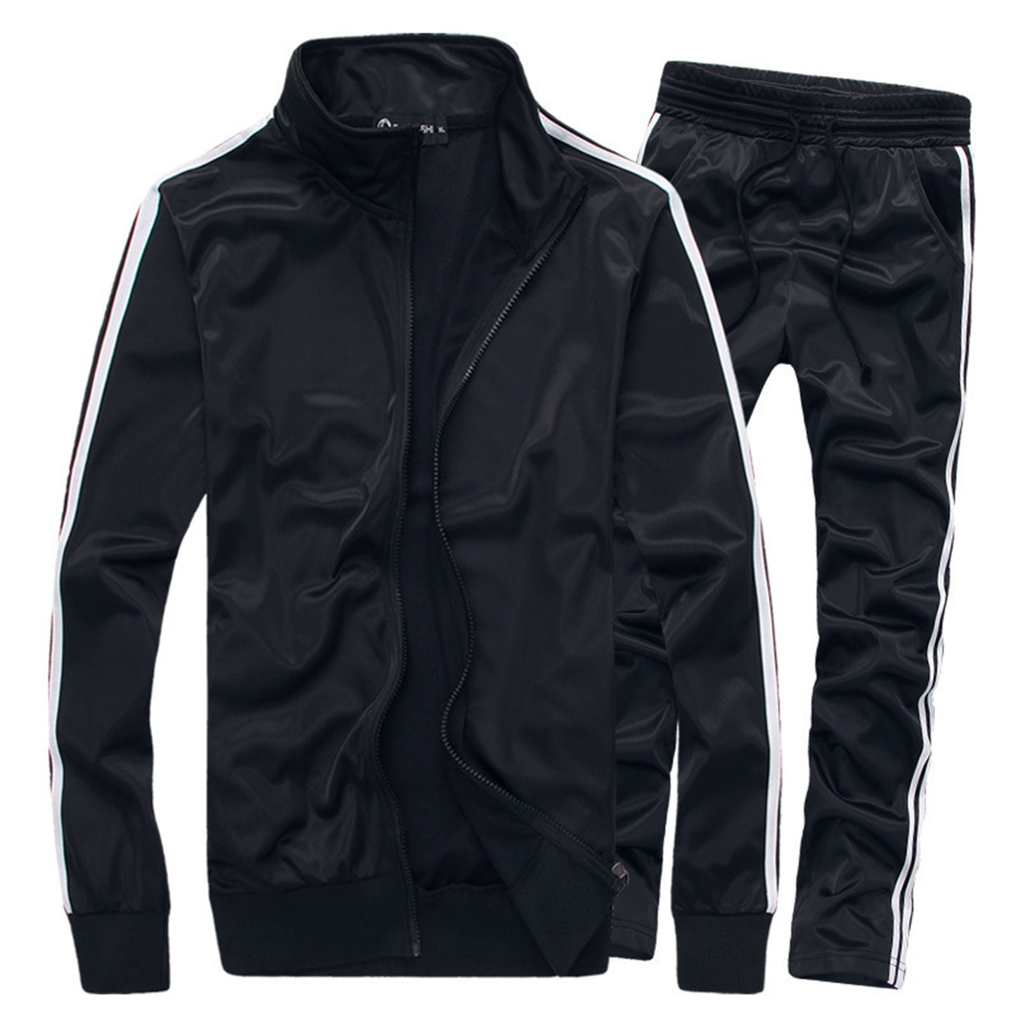 Casual Men Tracksuit Full Zip Running Jogging Athletic Sports Jacket And Pants 2 Piece Sets Patchwork Sweatsuit Men Clothing