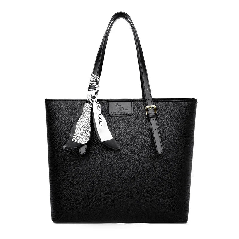 Quality Soft Leather Shoulder Bag for Women with Luxury Print Designer Handbag Casual Tote Commuting Messenger Sac A Main