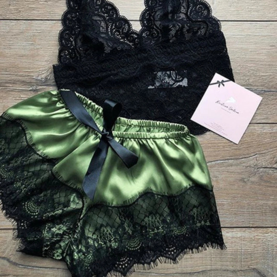 Women's Sexy Pajama Set 2 Pieces Lace Spaghetti Strap Top Shorts Sleepwear Lingerie Sleeveless Summer Clothes