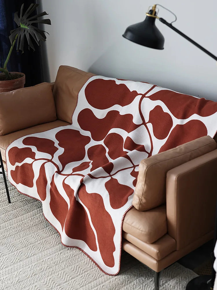 Nordic Knitted Blankets Bohemian Abstract Throw Blanket Sofa Cover Plush Travel Leisure Bed Cover Blanket boho Bedspread