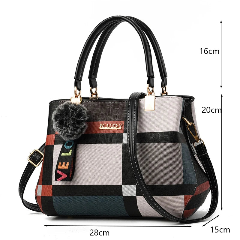 Luxury Designer PU Leather Casual Crossbody Bag for Women Ladies Large Capacity Travel Shoulder Handbag