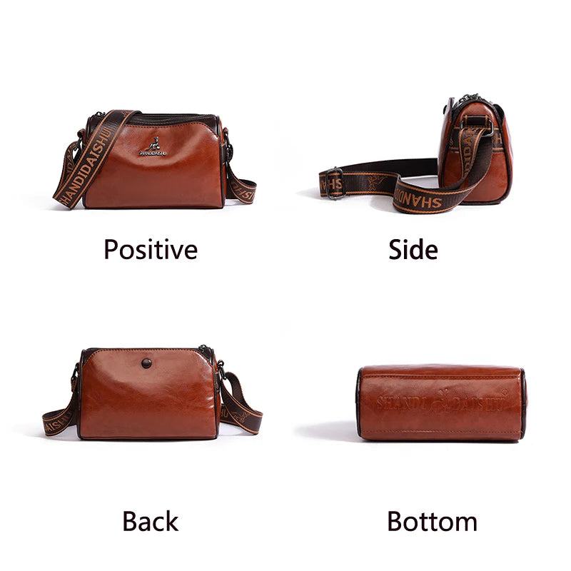 New Fashion Women's Genuine Leather Shoulder Bag Luxury Designer Handbag Brand Crossbody Bolsas For Girl Bags Messenger Bags Sac