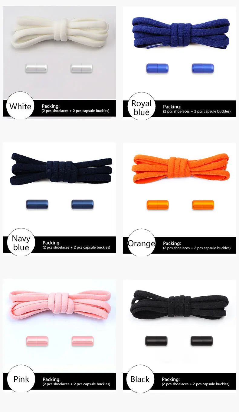 Elastic Shoelaces 21 Color Options No Tie Needed for Sneakers Children and Adults Eye Catching Lazy Shoes Lace Accessories