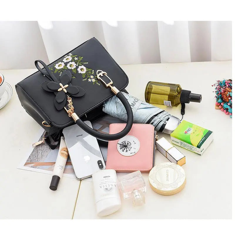 Woman shoulder bag Large capacity Handbag for Women Crossbody bag Lychee pattern Portable bucket bag ladies messenger bags