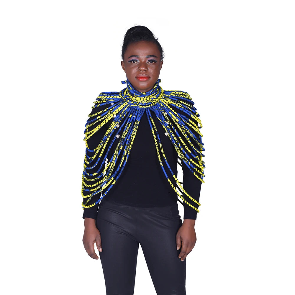 Ankara Beautiful Multi Strand Necklace African Bold Colorful Long Exotic Jewelry Anfrica Handmade Necklaces BRW SP026