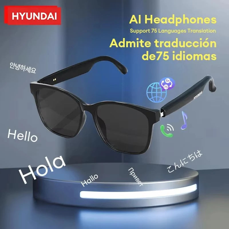 Choice HYUNDAI HY-C8 AI Glasses Earphones With Camera Automatic voice translation Smart glasses Multi-function keys For Sports