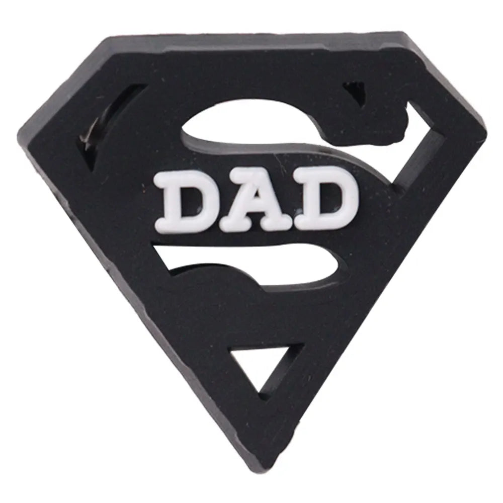 1PCS 'I Love Dad' PVC Shoe Button Charm for Father's Day Papa Sandals Decorations DIY Sweet Holiday Gift Idea
