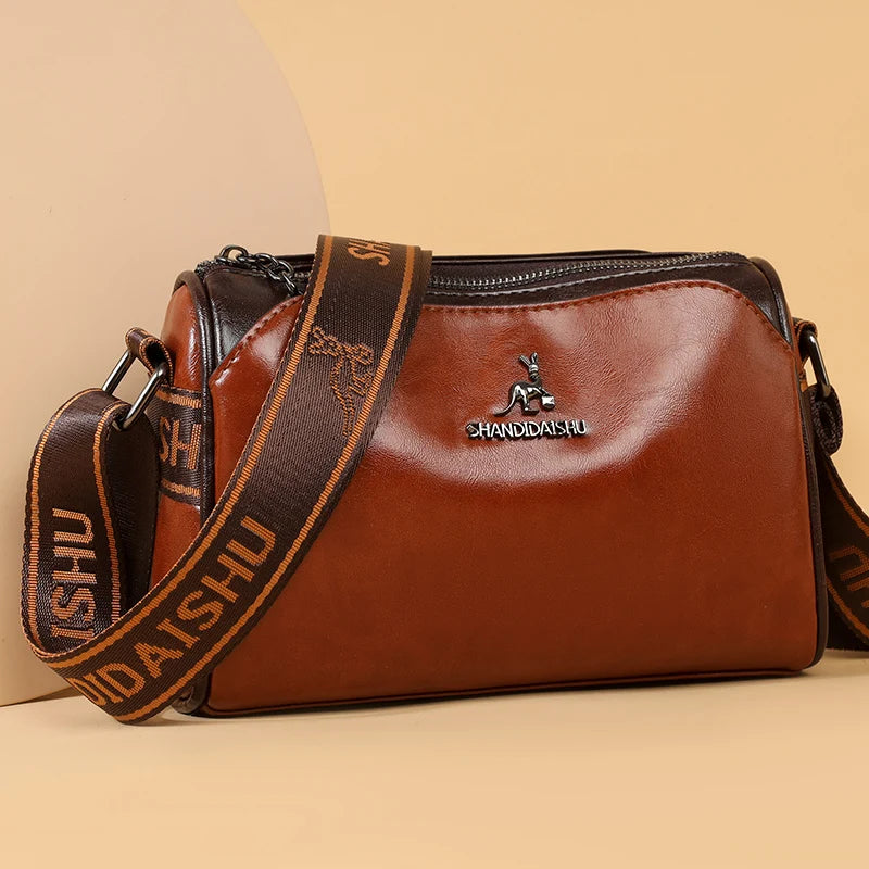 New Fashion Women's Genuine Leather Shoulder Bag Luxury Designer Handbag Brand Crossbody Bolsas For Girl Bags Messenger Bags Sac