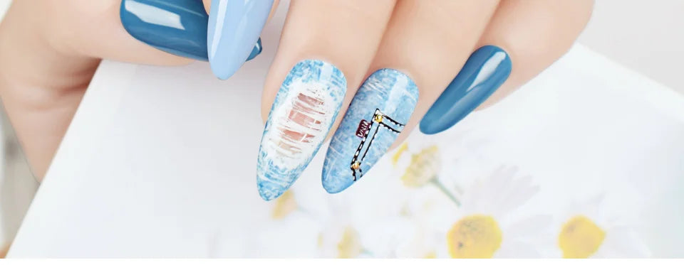 VINIMAY 18 Color Jeans Blue Gel Nail Polish Varnish Nail UV Soak Off Gellak Gelpolish Nail Art Primer Manicure Nails Gel Lacque