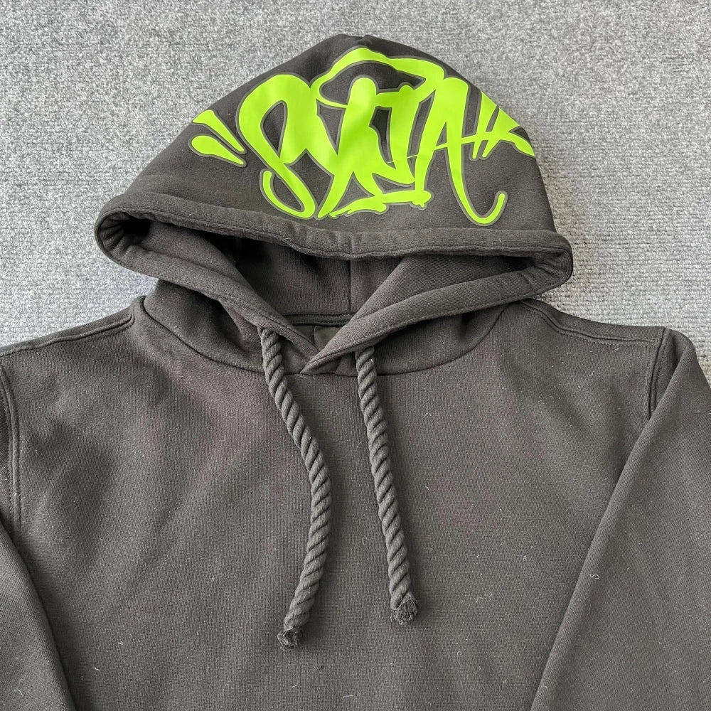 Street Brand Fashion Casual Tracksuits Tops Long Pants Set Winter Cotton Hip Hop Men Women Hooded Sweatshirt Sports Trousers