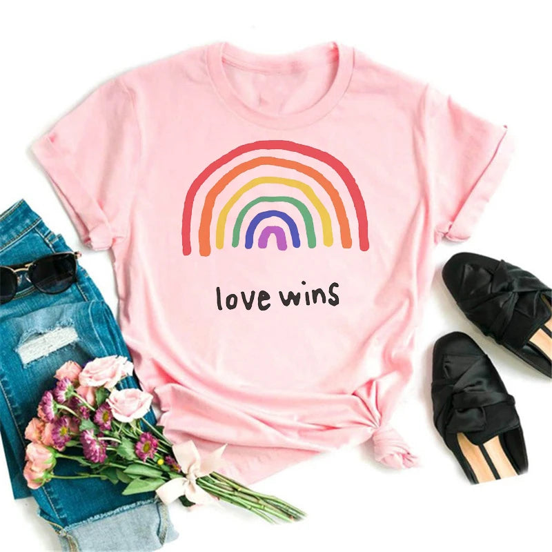 Summer New Fashion Graphic Print Lgbt T Shirts Women Funny Tshirts Casual Short Sleeves Tops Tees Female Unsiex Clothes