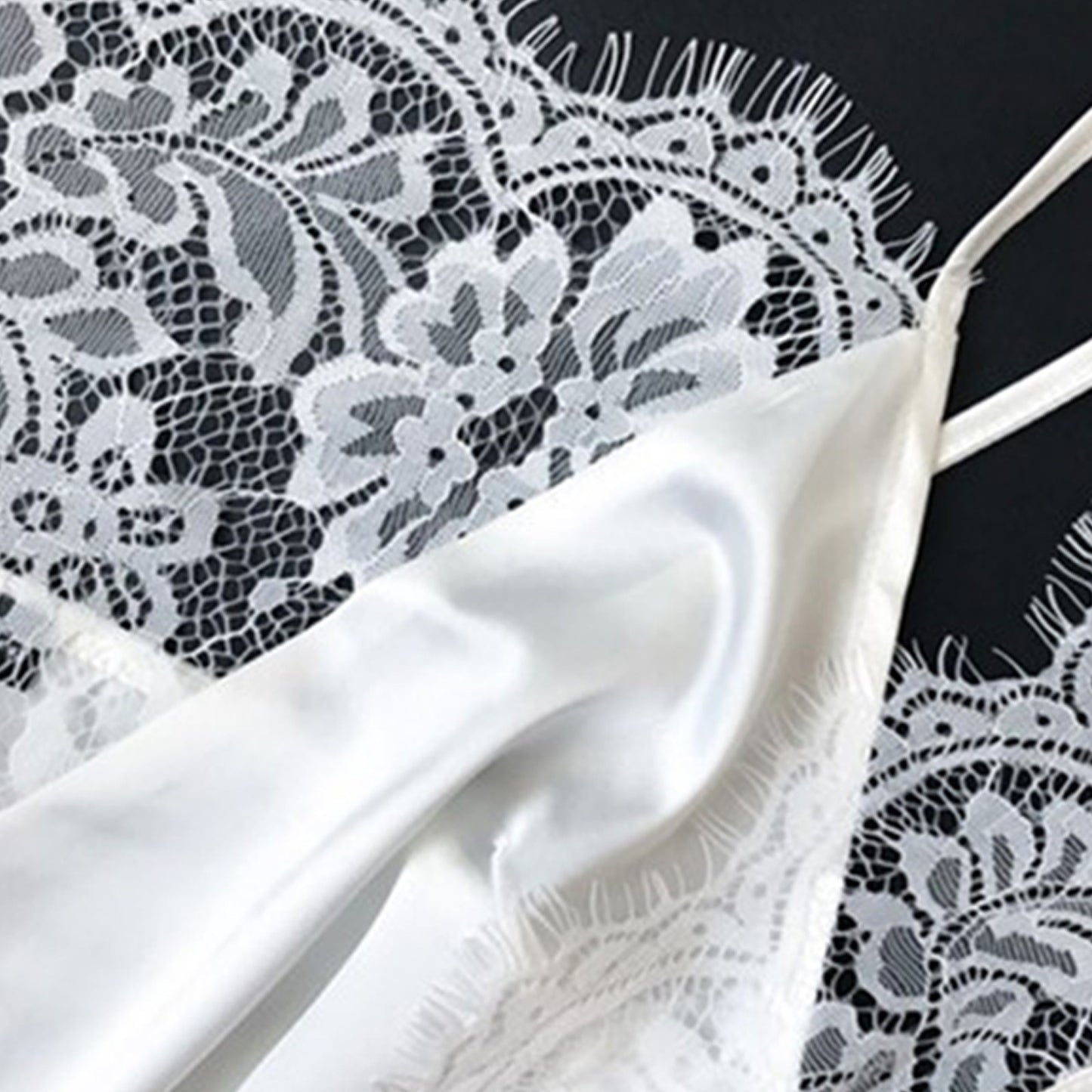 Women's Satin Sleepwear Lace Pajamas Set Sleeveless round Neck Top with Shorts Elegant Ankle-Length Nightgown for Female