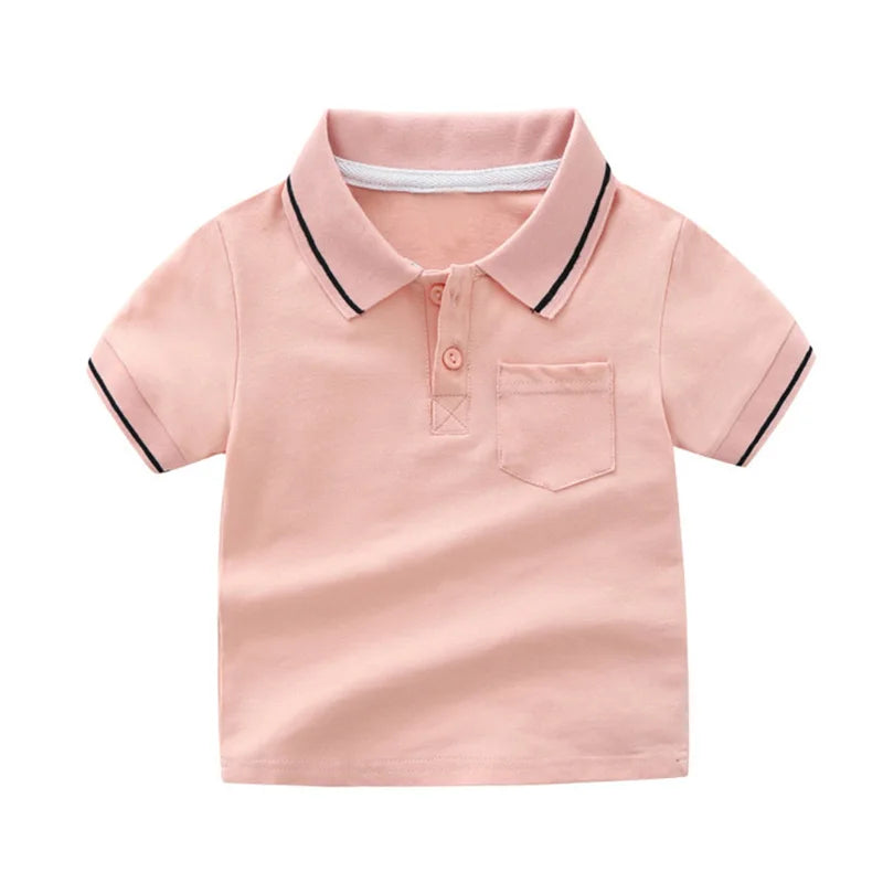 Elegant Summer Children Shirt High Quality Boys Tshirts Cotton Fabric Tops Tees Kids Clothes