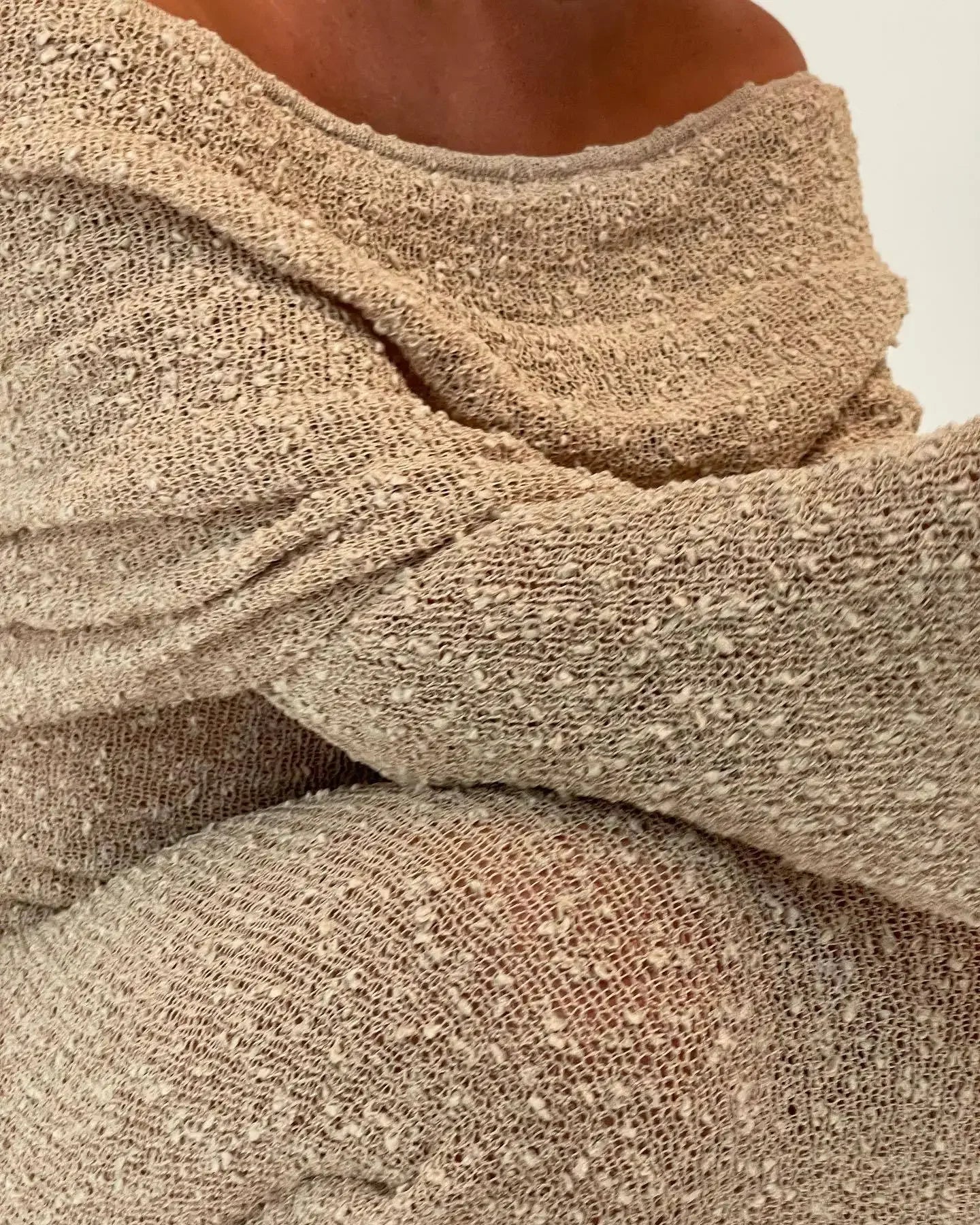 Knit Hollow Out Off-Shoulder Maxi Dress Female Cover up Loose Long Sleeve Holiday Beach Party Dress Women Knitwear Dress