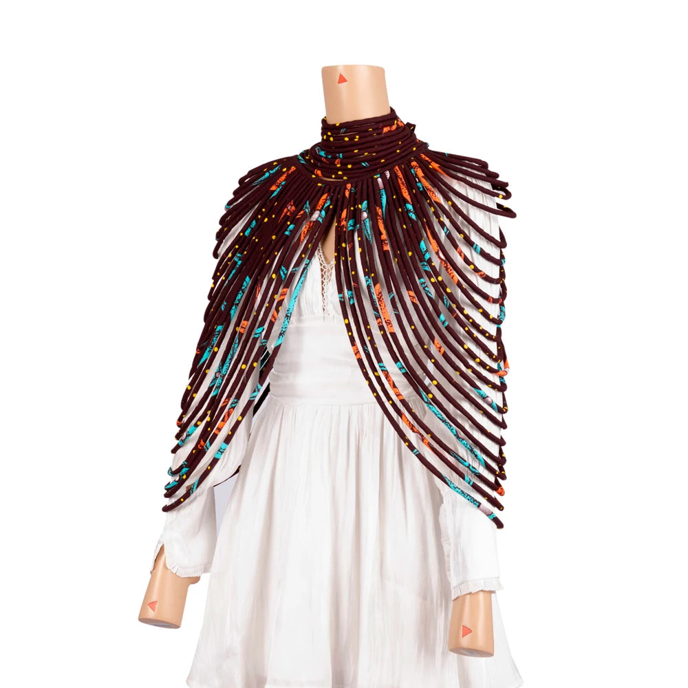 Ankara Beautiful Multi Strand Necklace African Bold Colorful Long Exotic Jewelry Anfrica Handmade Necklaces BRW SP026