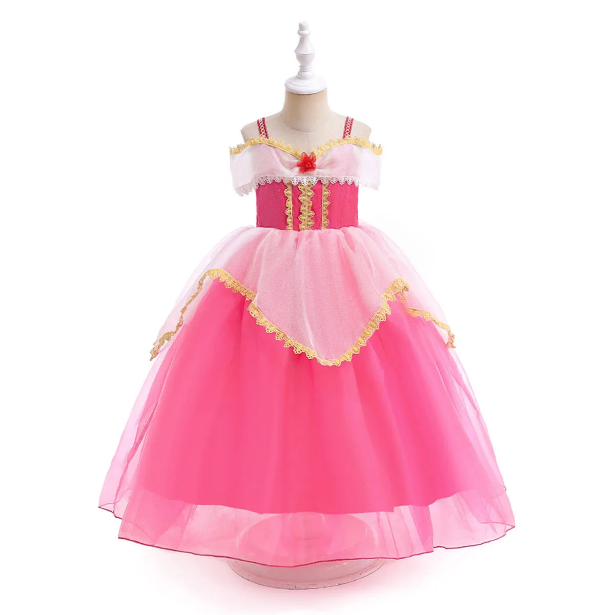 Shiny Toddler Little Girls Movie Princess Sleeping Beauty Aurora Birthday Party Cosplay Halloween Fancy Dress