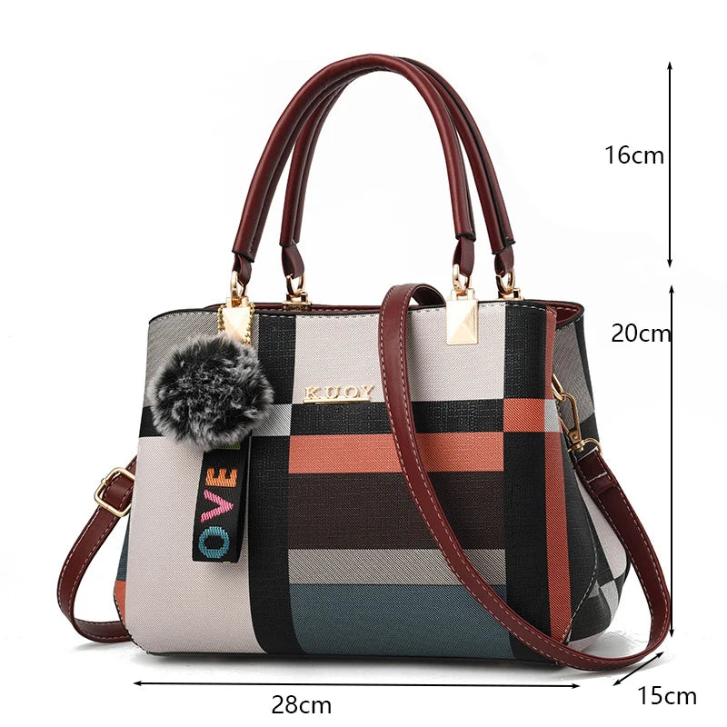 Luxury Designer PU Leather Casual Crossbody Bag for Women Ladies Large Capacity Travel Shoulder Handbag