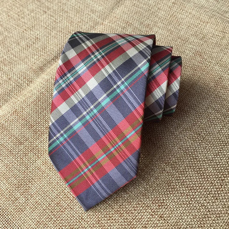 Mans 6cm Skinny Ties Striped Plaid Neckties Fashion Tie Jacquard Classics Business Mens Wedding Party Dress Woven Slim Tie