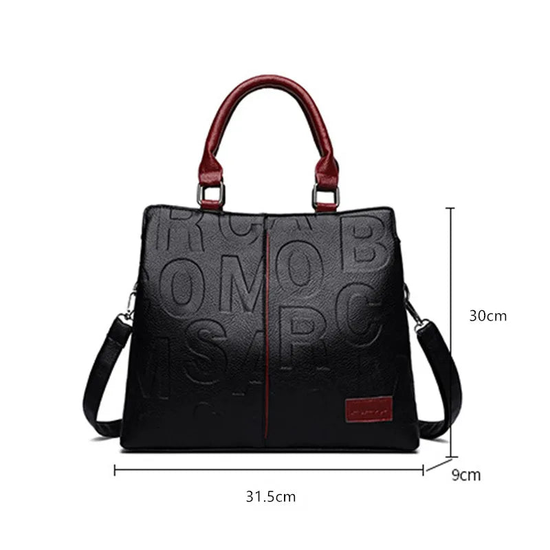 Luxury Designer PU Leather Casual Crossbody Bag for Women Ladies Large Capacity Travel Shoulder Handbag