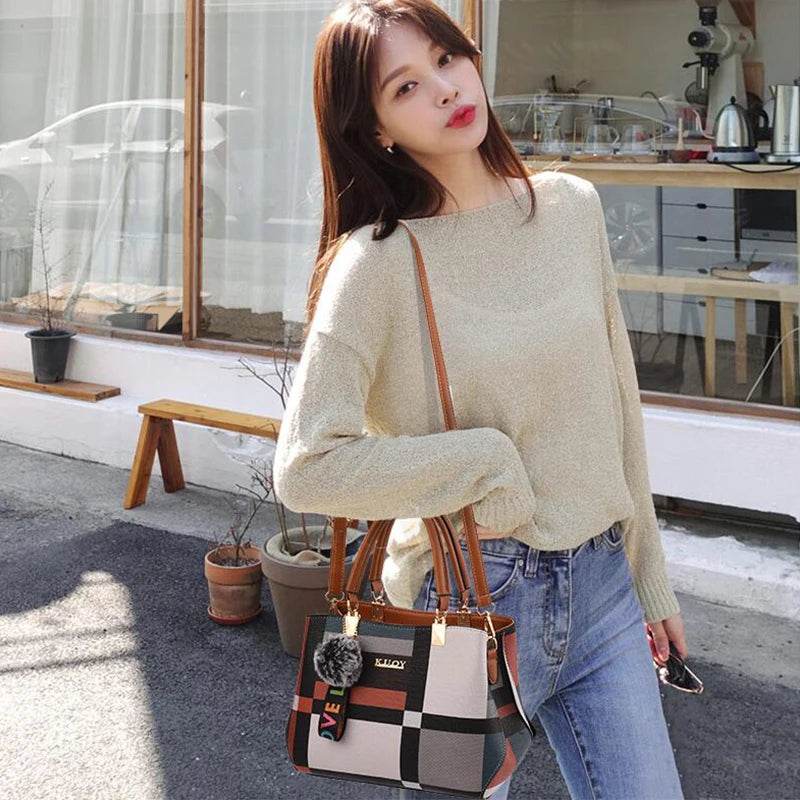 Luxury Designer PU Leather Casual Crossbody Bag for Women Ladies Large Capacity Travel Shoulder Handbag